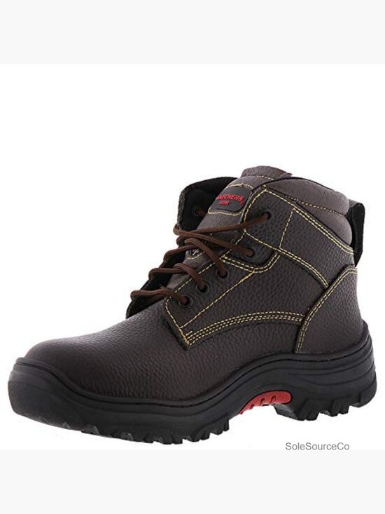 Steel Toe Work Boots Slip Resistant Memory Foam Lace Up Ankle High Leather main image 5